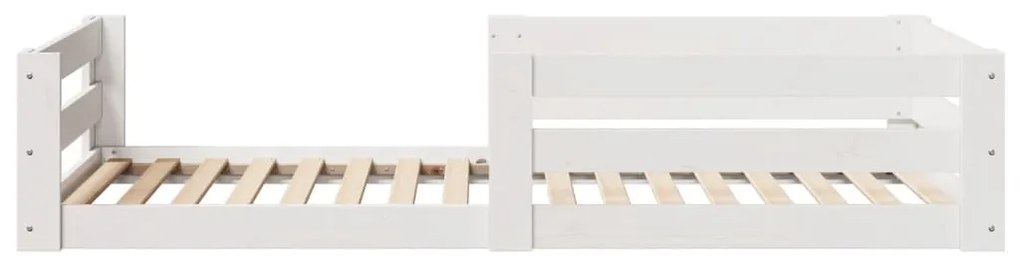 Estrutura de cama sem colchão 80x200 cm pinho maciço branco
