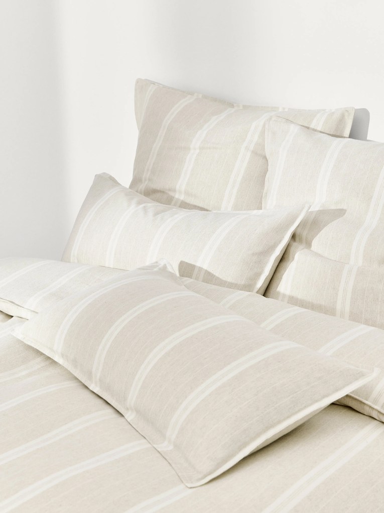 Capa de edredão em flanela às riscas Belinda