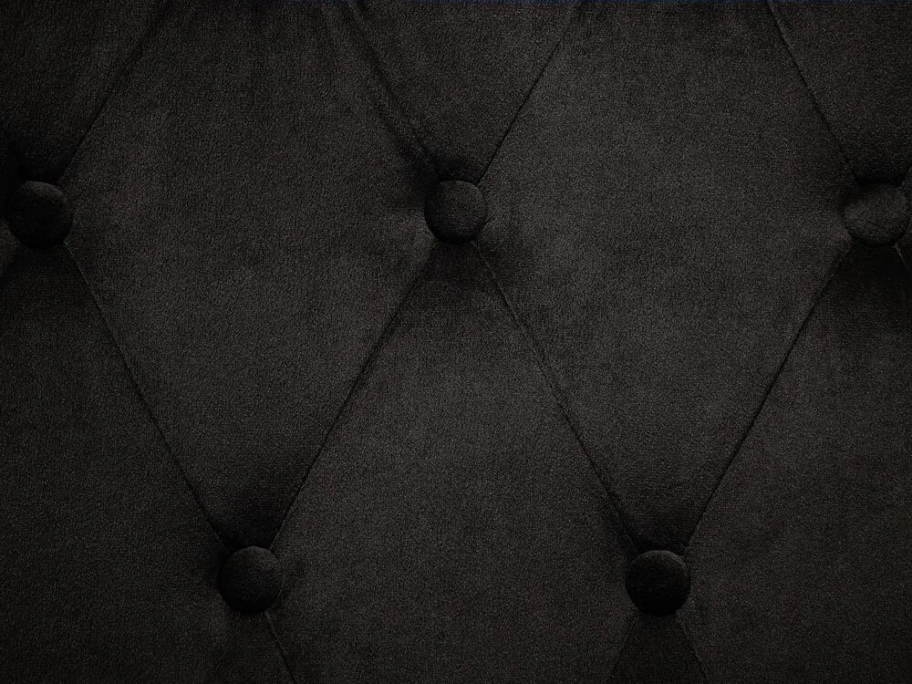 Poltrona em veludo preto VIBORG II Beliani