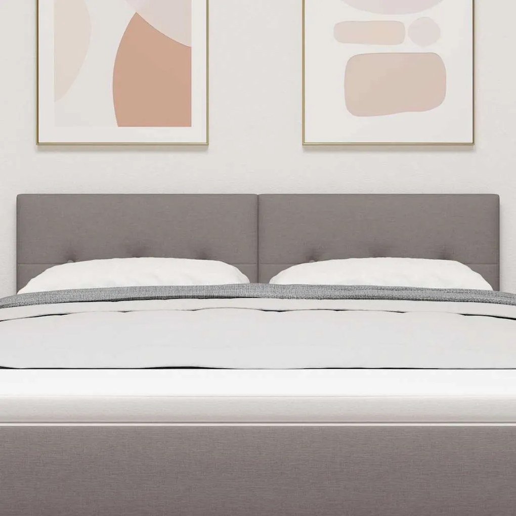 Cabeceira vidaXL Botão Almofadado Taupe 160 cm Tecido