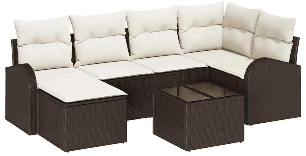 Conjunto de Sofá de Jardim com Almofadas Cinza Rattan Polimérico