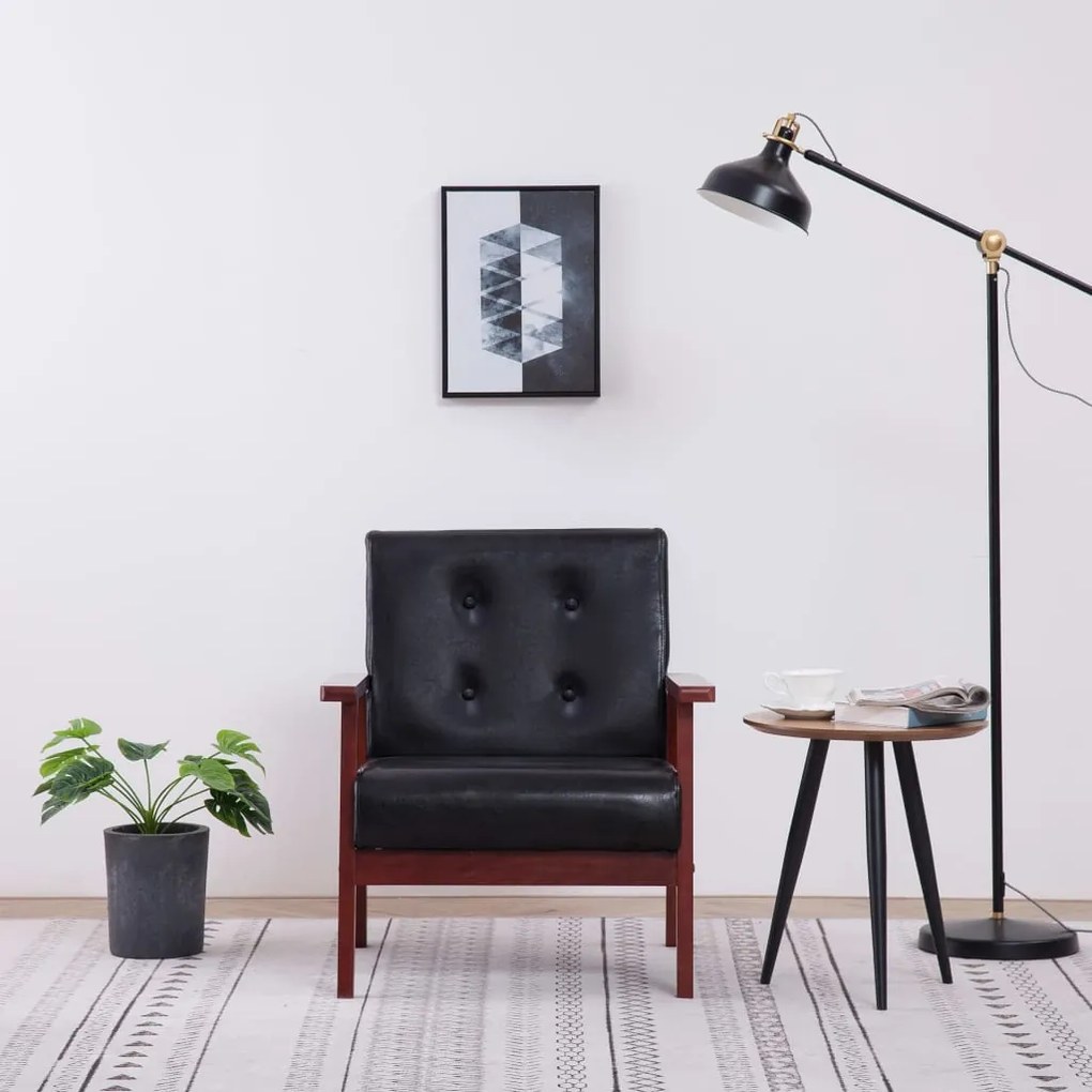 Poltrona Doc em Couro Artificial - Design Vintage