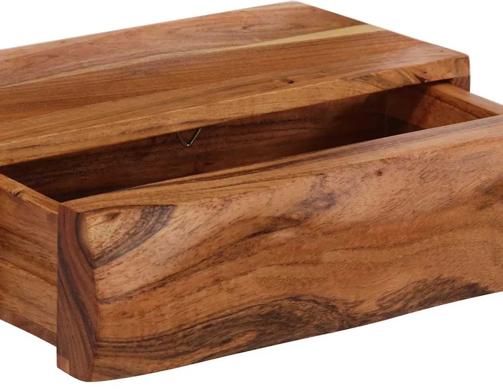 Prateleiras parede 2 pcs 30x17x8 cm madeira de acácia maciça