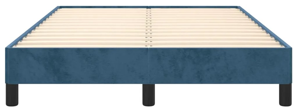 Estrutura de cama com colchão azul escuro 120x190 cm Veludo