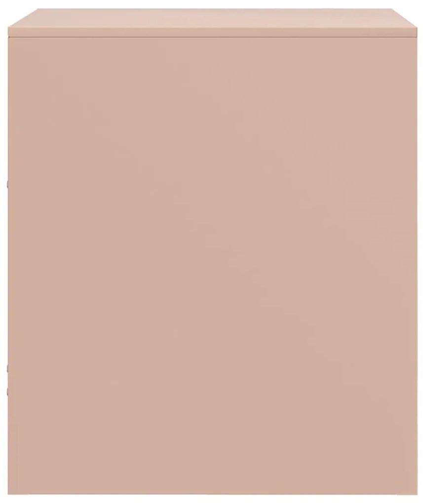 Mesa de cabeceira 34,5x39x44 cm aço rosa