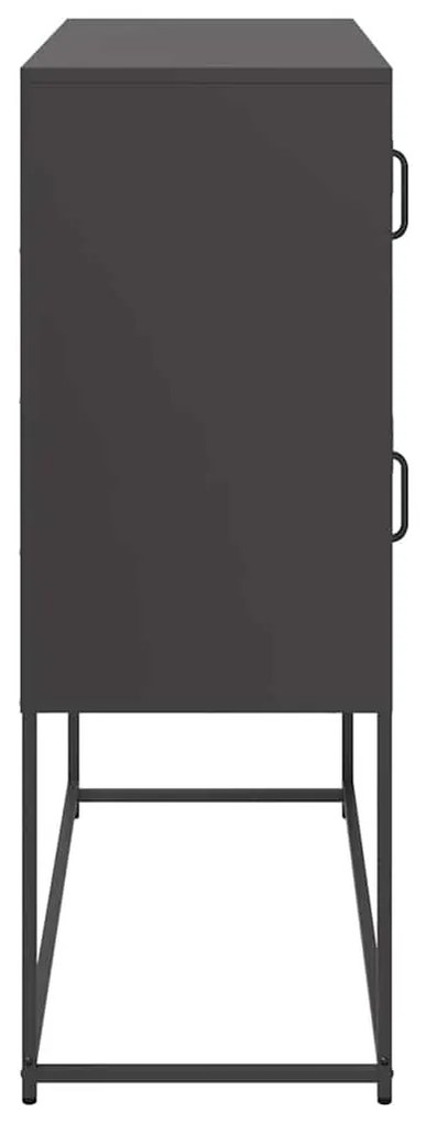 Aparador 100,5x39x107 cm aço laminado a frio preto