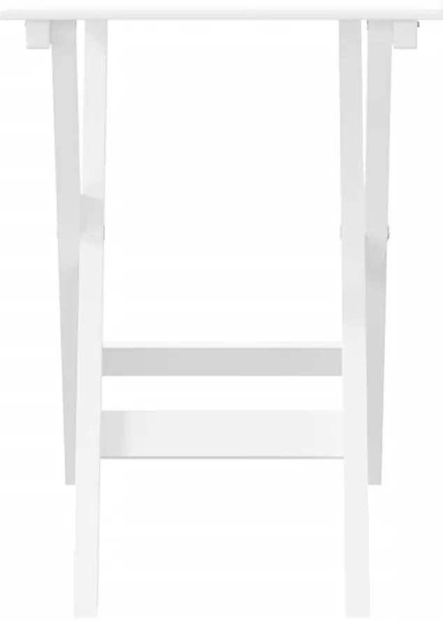 Mesa de apoio dobrável madeira de álamo maciça branco