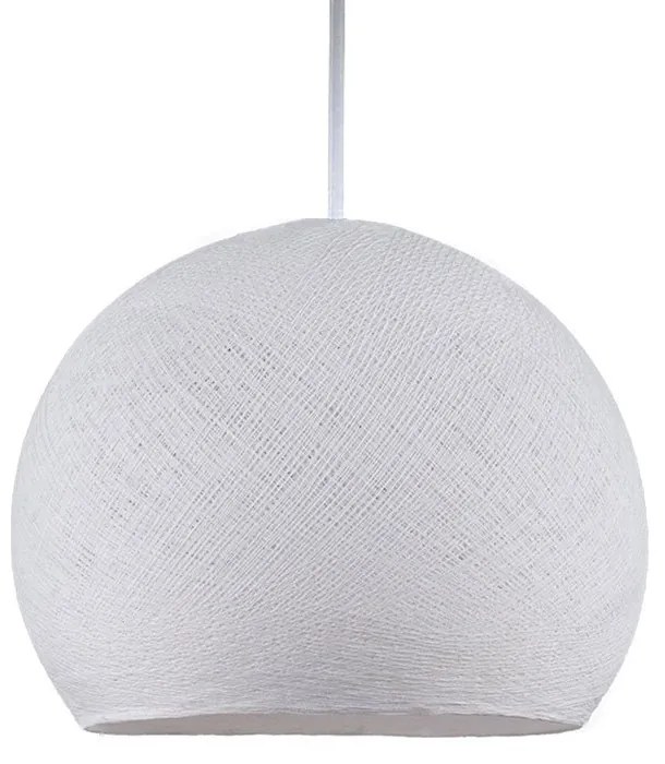 Dome XS lampshade made of polyester fiber, 25 cm diameter - 100% handmade - Branco Polyester