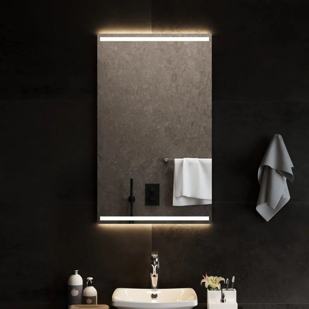 vidaXL Espelho de casa de banho com luzes LED 60x100 cm
