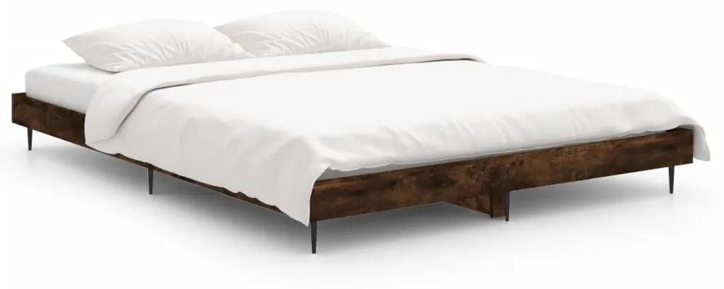 Estrutura de cama 135x190 cm derivados madeira carvalho fumado