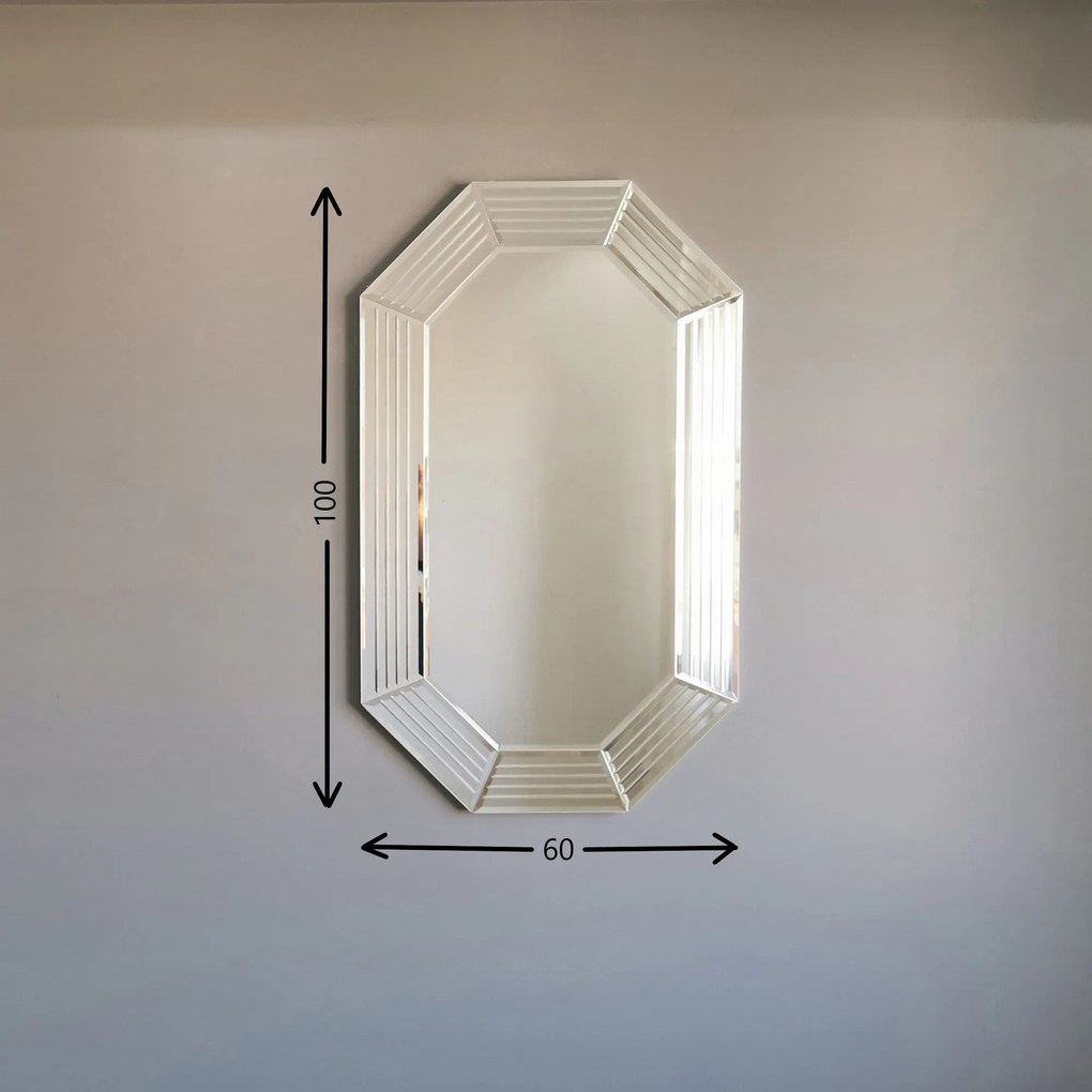 Espelho A310D – Prata – 100 x 60 x 2,2 cm