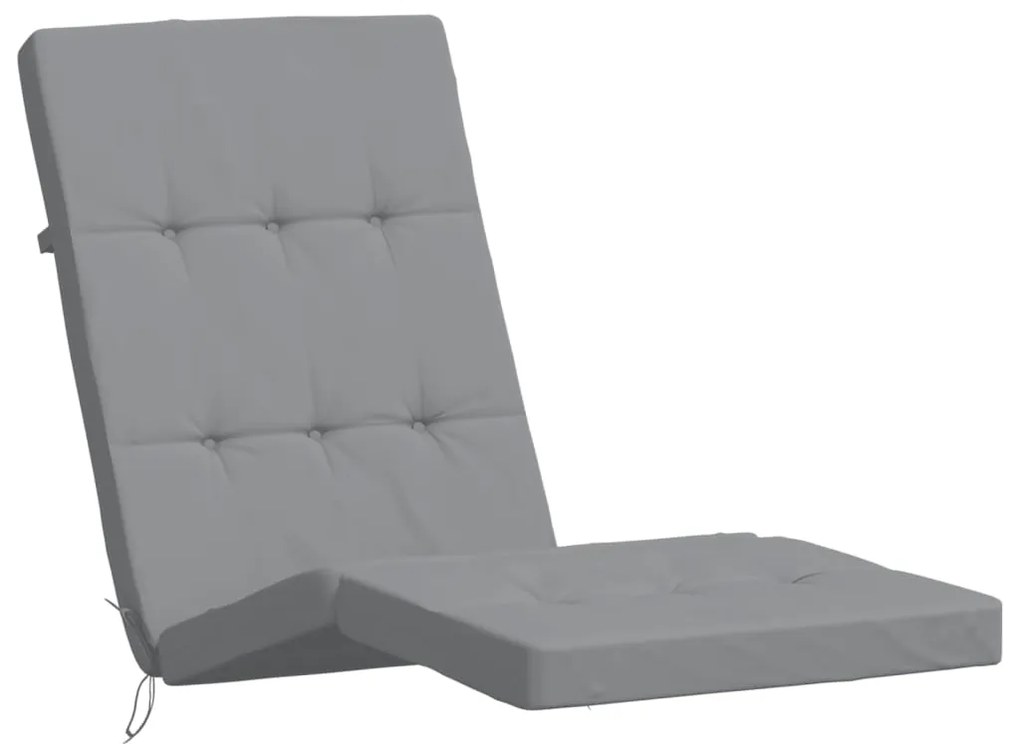 Almofadões p/ cadeira de terraço 2 pcs tecido oxford cinzento