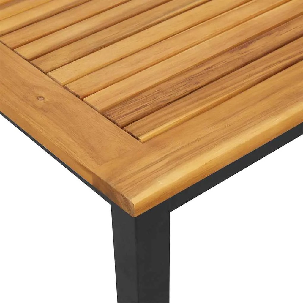 Mesa Lateral de Jardim 45x45x38 cm em Madeira de Acácia Sólida.