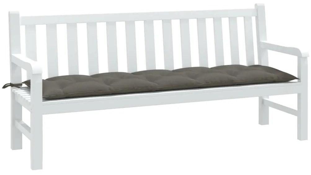 Almofadão banco jardim 180x50x7cm mesclado tecido cinza-escuro