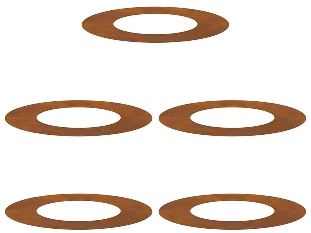 Plantadeira de Aço Corten Aço corten Médio Inserções Decorativas