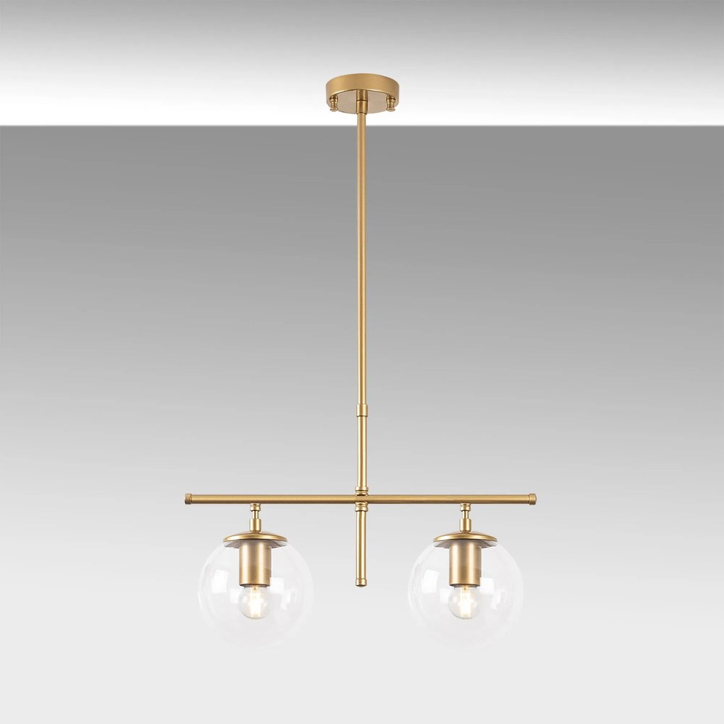 Candeeiro de Teto Roe – Dourado Brilhante – 52 x 15 x 36-76 cm
