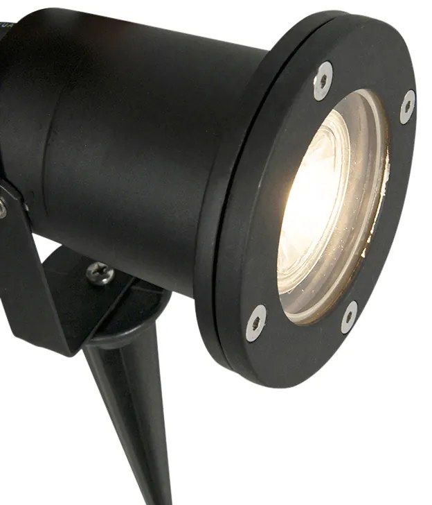 LED Foco de jardim inteligente industrial preto com WiFi GU10 IP65 - Basic Moderno