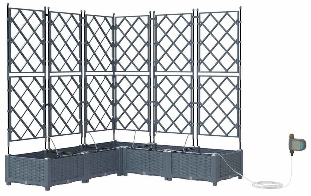 Jardineiras de Jardim 1 pc Cinzento-claro 120 x 120 x 126 cm