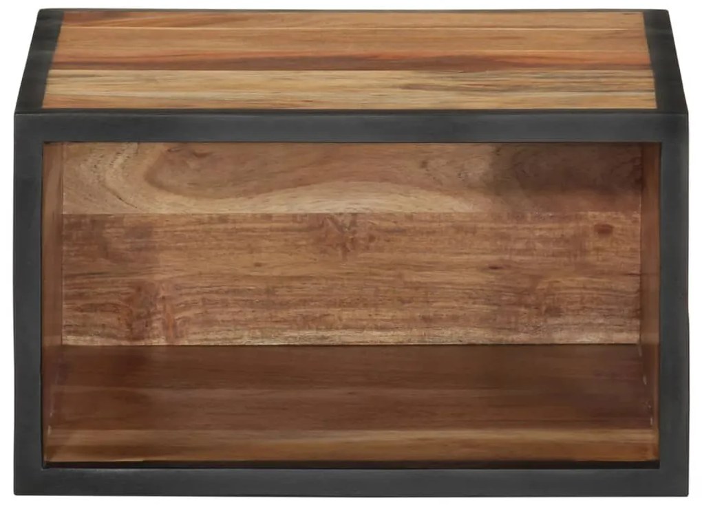 Mesa de cabeceira de parede 35x35x20 cm madeira acácia maciça