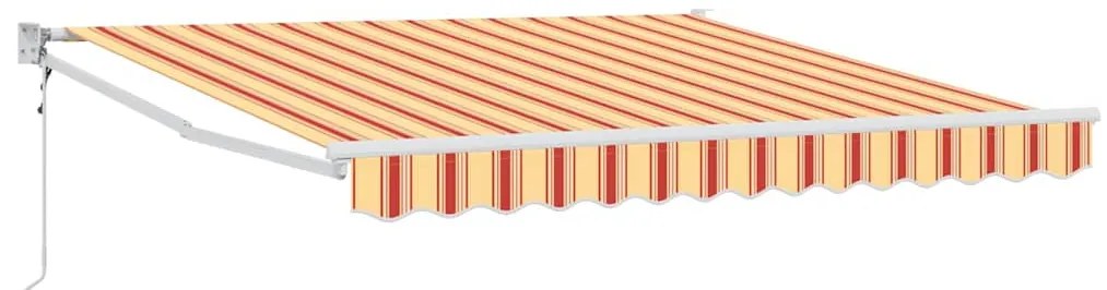 Toldo Retrátil Automático Amarelo e Laranja 350x250 cm