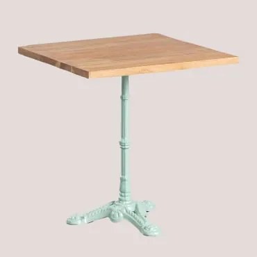 Mesa De Bar Quadrada Em Madeira De Acácia Viena ↔︎ 70 Cm & Ilha Paraíso Verde - Sklum