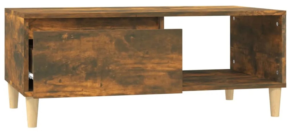 Mesa de centro 90x50x36,5 cm derivados madeira carvalho fumado