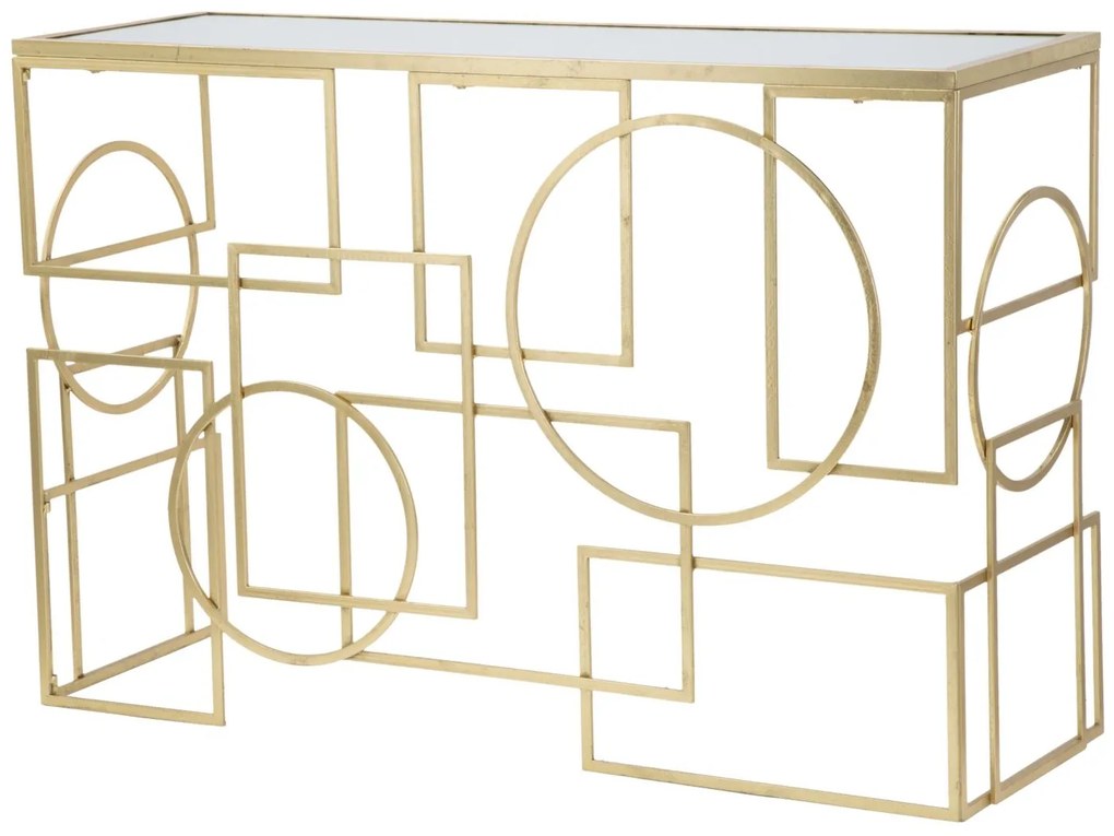 MESA CONSOLA MARIE 120X41X81 CM DOURADO