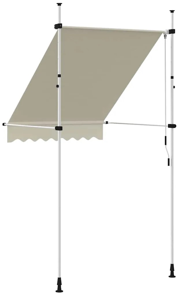 Toldo retrátil manual 150 cm creme