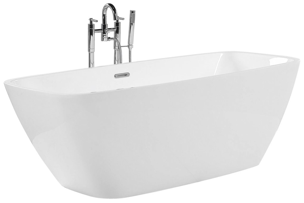 Banheira autónoma em acrílico branco 170 x 78 cm MINGO Beliani