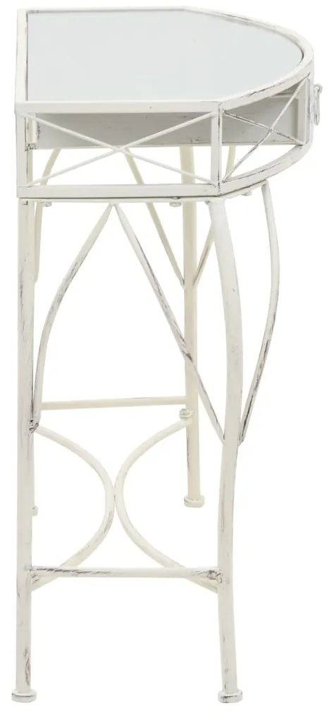 Mesa de apoio estilo francês 82x39x76 cm metal branco
