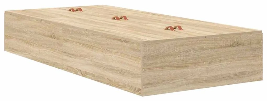 Cama de Armazenamento Carvalho Sonoma 90x200 cm