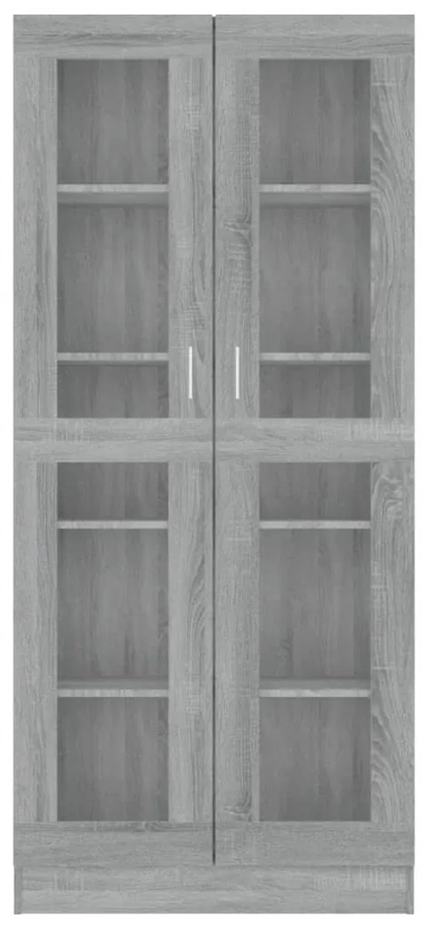 Vitrine 82,5x30,5x185,5 cm derivados madeira cinzento sonoma
