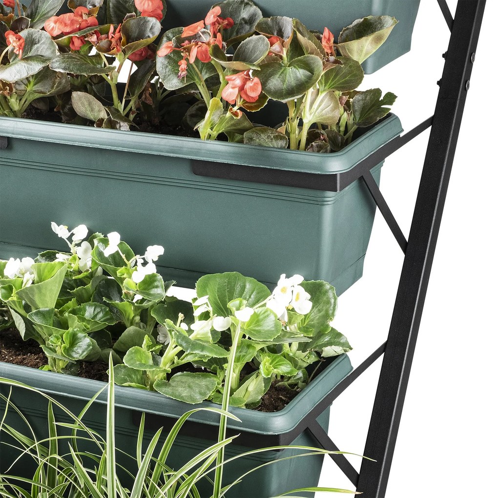 Vaso Decorativo Rs-001 – Verde Escuro e Preto – 56x130x85 cm | Tribo H