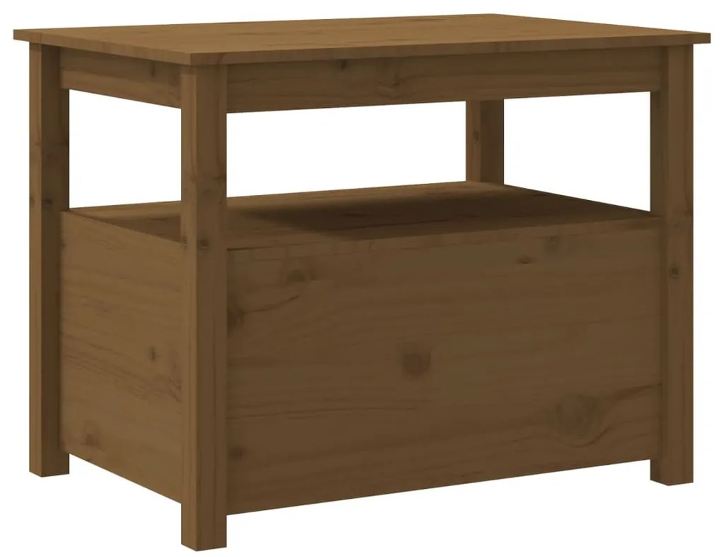 Mesa de centro 71x49x55 cm pinho maciço castanho mel