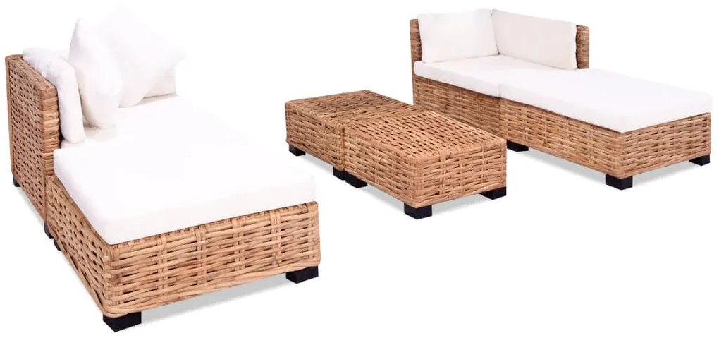 Conjunto de sofás 16 pcs vime genuíno