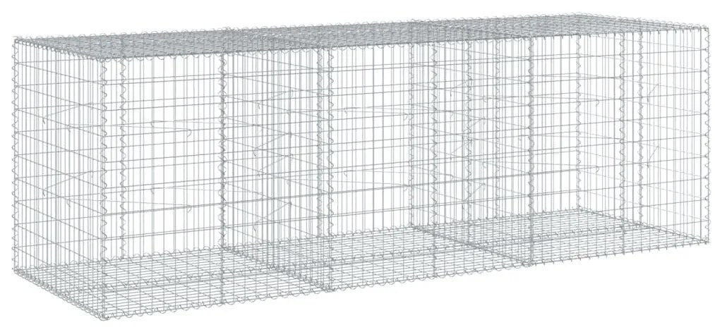 Cesto gabião com cobertura 300x100x100 cm ferro galvanizado