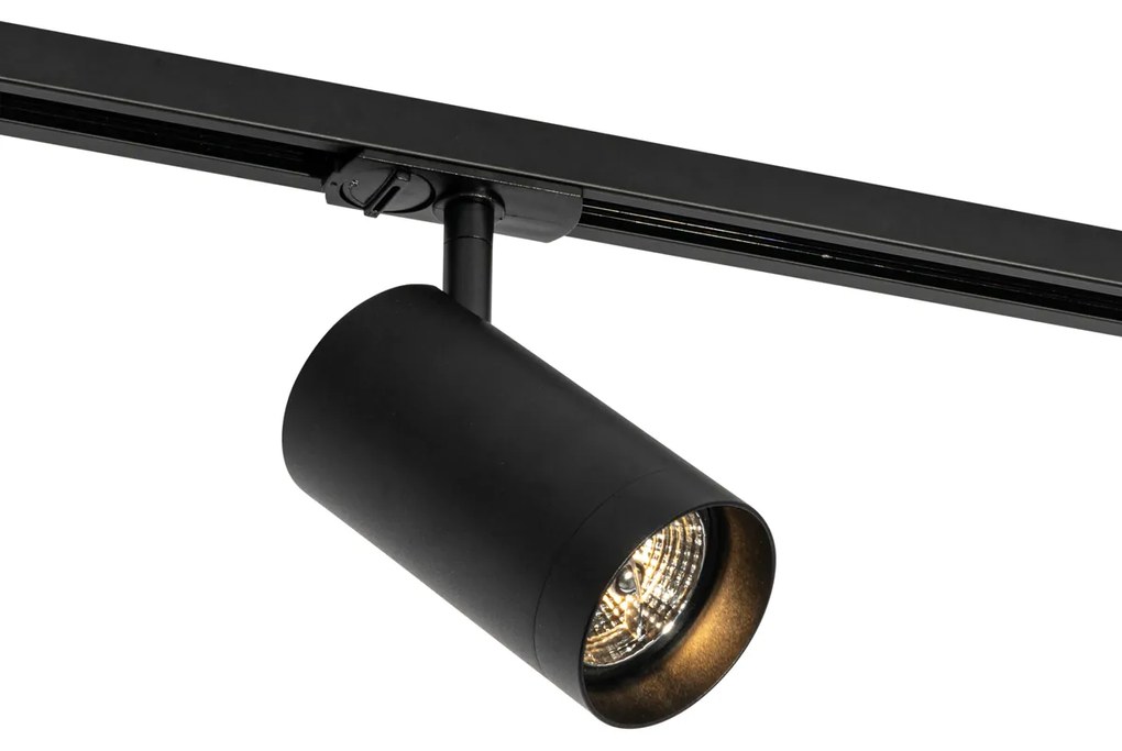 Projetores modernos pretos para sistema de calhas monofásicas 70mm - Iconic Jeana Luxe