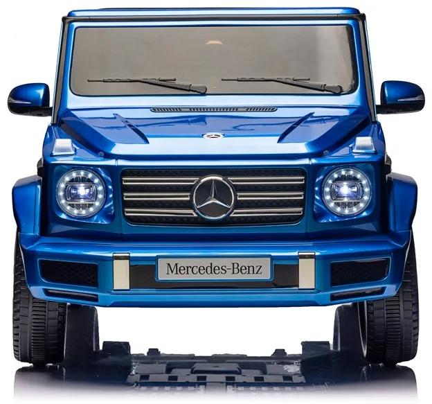 Carro elétrico bateria 4x4 12V para Crianças Mercedes-Benz G500, módulo de música, banco de couro, pneus de borracha EVA Azul