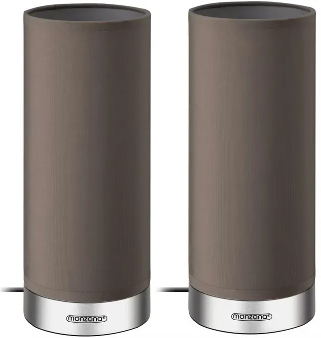 Conjunto de 2 Candeeiros de mesa Jasmin Regulável taupe