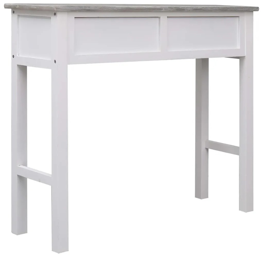 Mesa consola 90x30x77 cm madeira cinzento