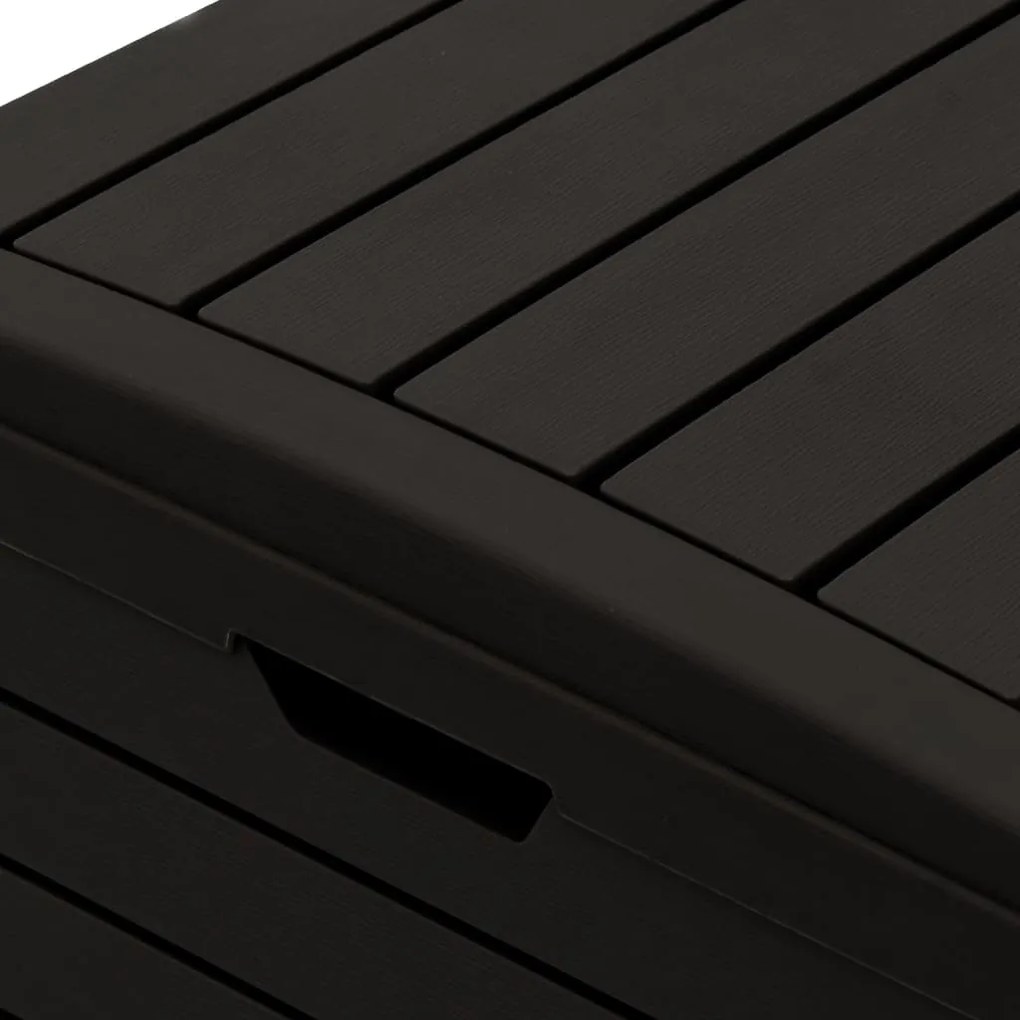 Caixote do lixo p/ exterior 78x41x86 cm polipropileno preto