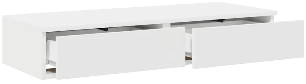 Gavetas para Cama Branca 75x36,5x16,5 cm em Madeira de Engenharia