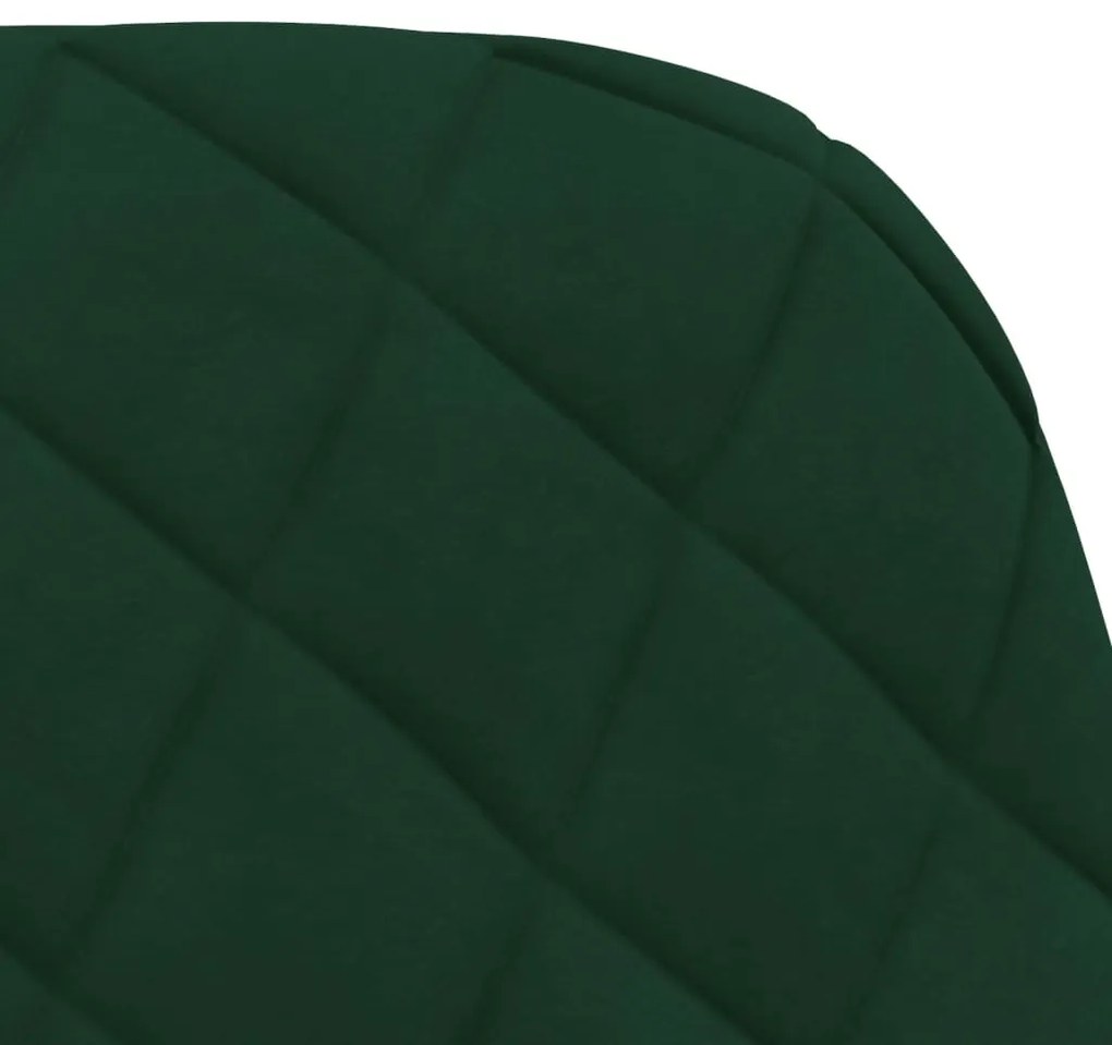 Cadeiras de jantar 2 pcs veludo verde-escuro