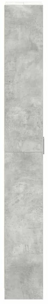 Guarda-roupa Cinza Concreto 55x25x189 cm Madeira Estruturada