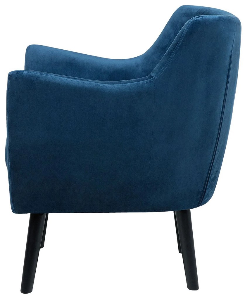 Poltrona em veludo azul marinho DRAMMEN Beliani