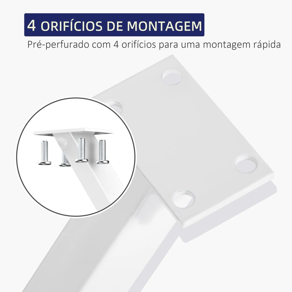 HOMCOM Conjunto de 2 Pés para Mesa Estilo Industrial 40x43cm em Forma