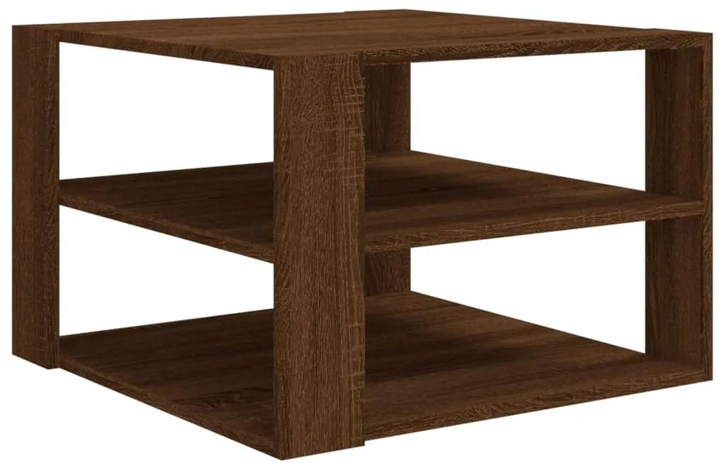 Mesa de centro 60x60x40 cm derivados madeira carvalho castanho