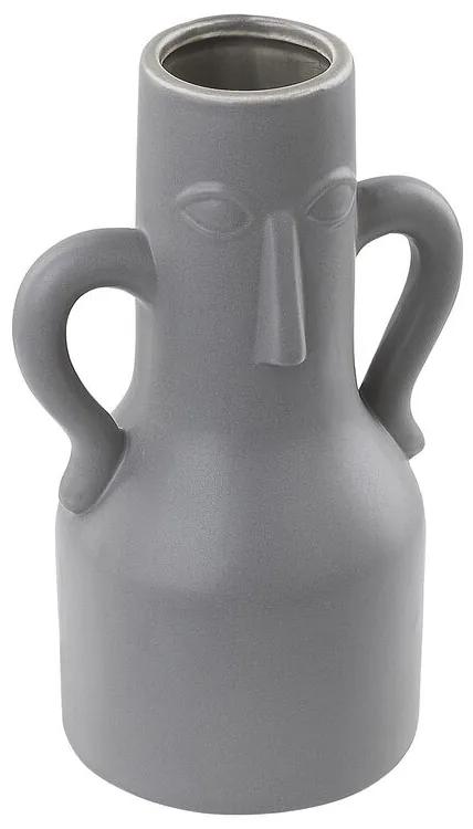 Vaso em cerâmica cinzenta 21 cm TRIPOLI Beliani