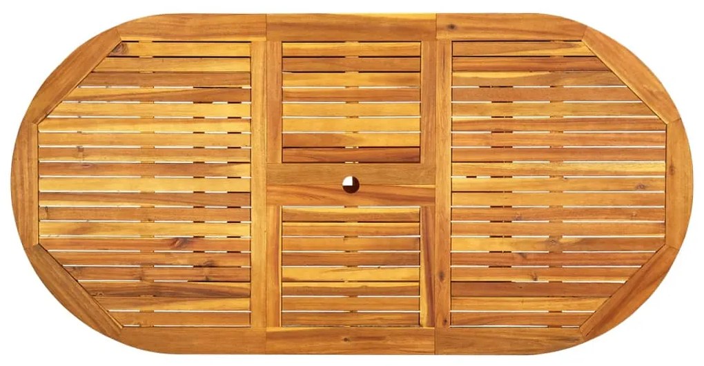 7 pcs conjunto de jantar de exterior madeira acácia maciça