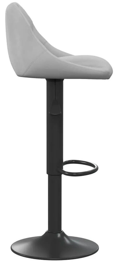 Bancos de bar 2 pcs veludo cinzento-claro